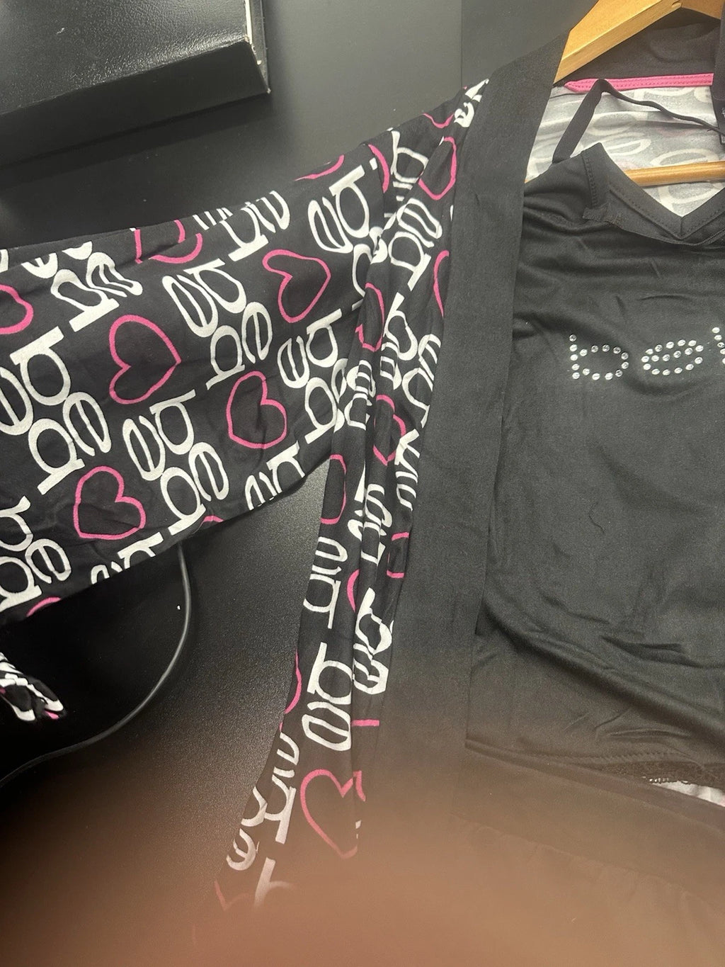 Women's BEBE Soft Black Pajama Set Size 3X