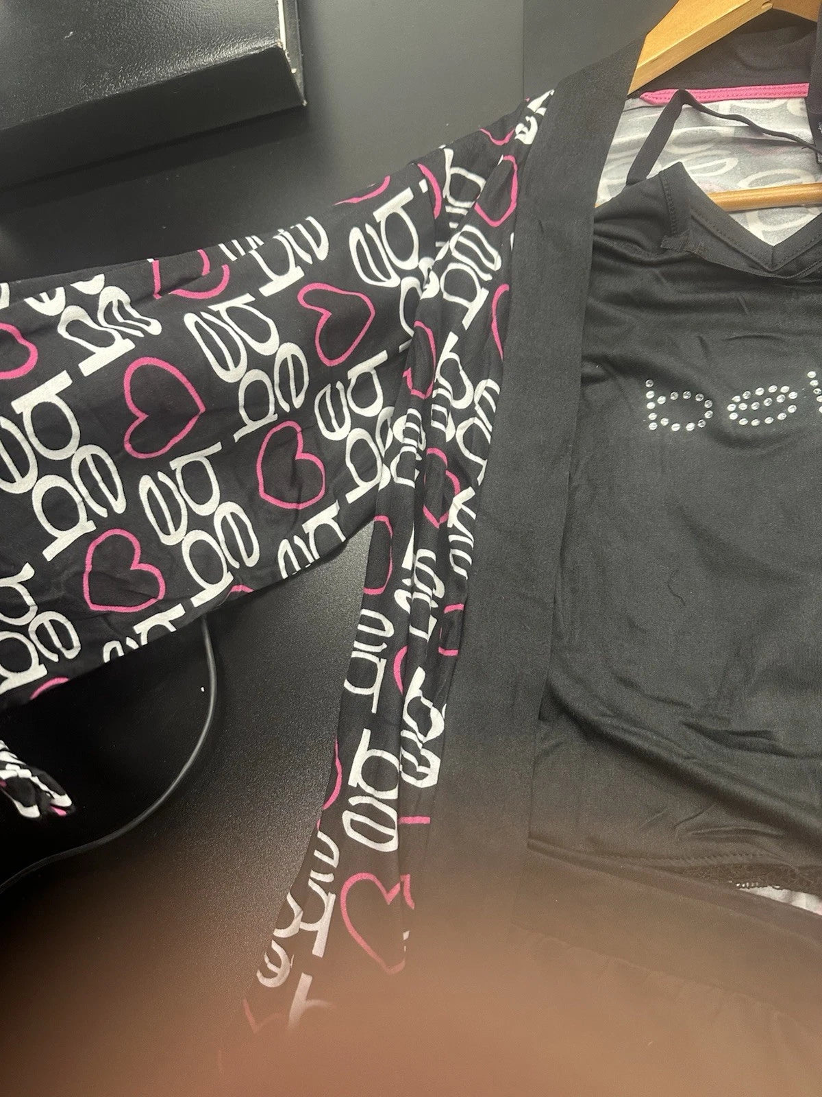 Women's BEBE Soft Black Pajama Set Size 3X