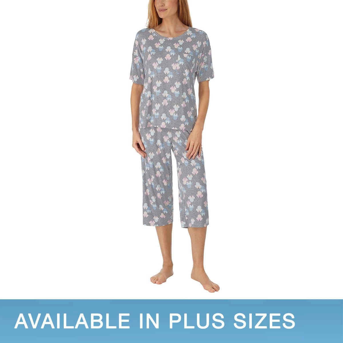 Disney Womens 2 Piece Capri Pajama Set