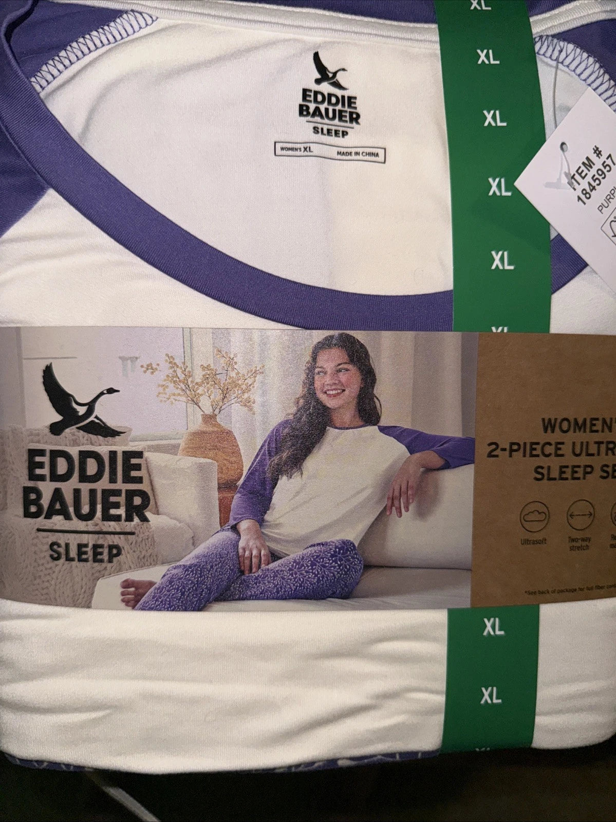 NWT  XL. Eddie Bauer Ladies’ 2-piece Ultra soft Extra Large  Sleep Set