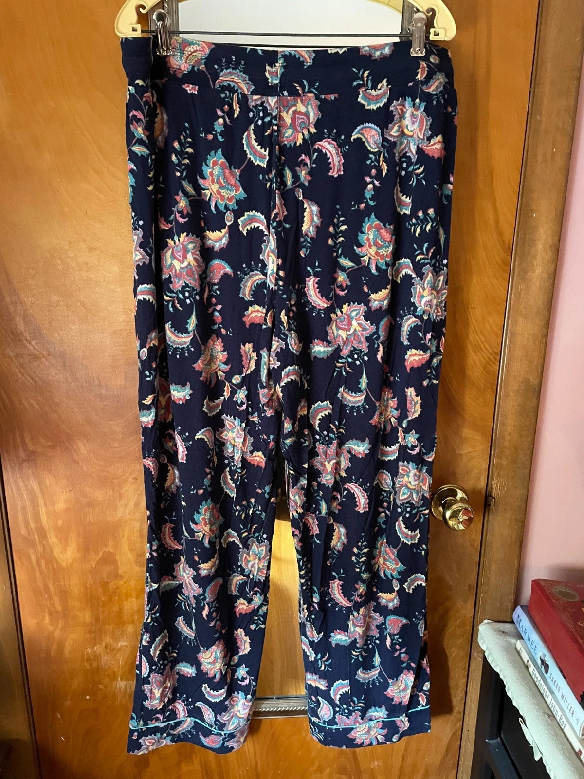 Liz Claiborne Navy Blue Floral Print PJ's - XXL