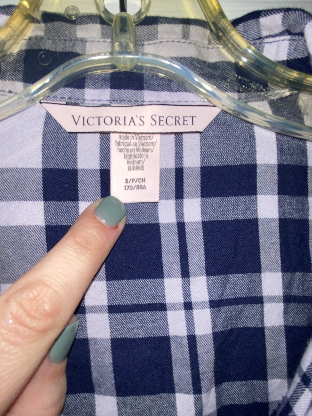 Victoria’s Secret 2 Piece Pajama Set Small Plaid
