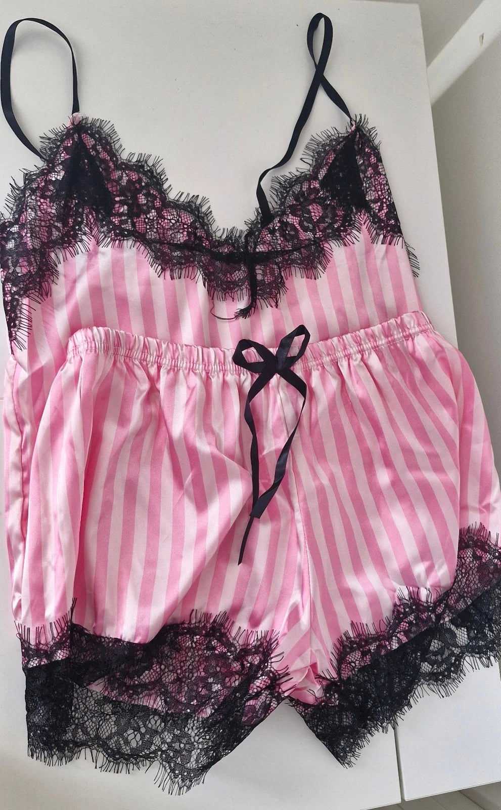 Sexy lace pink short pyjama set UK  VICTORIA’S ’s SECRET inspired SIZE M