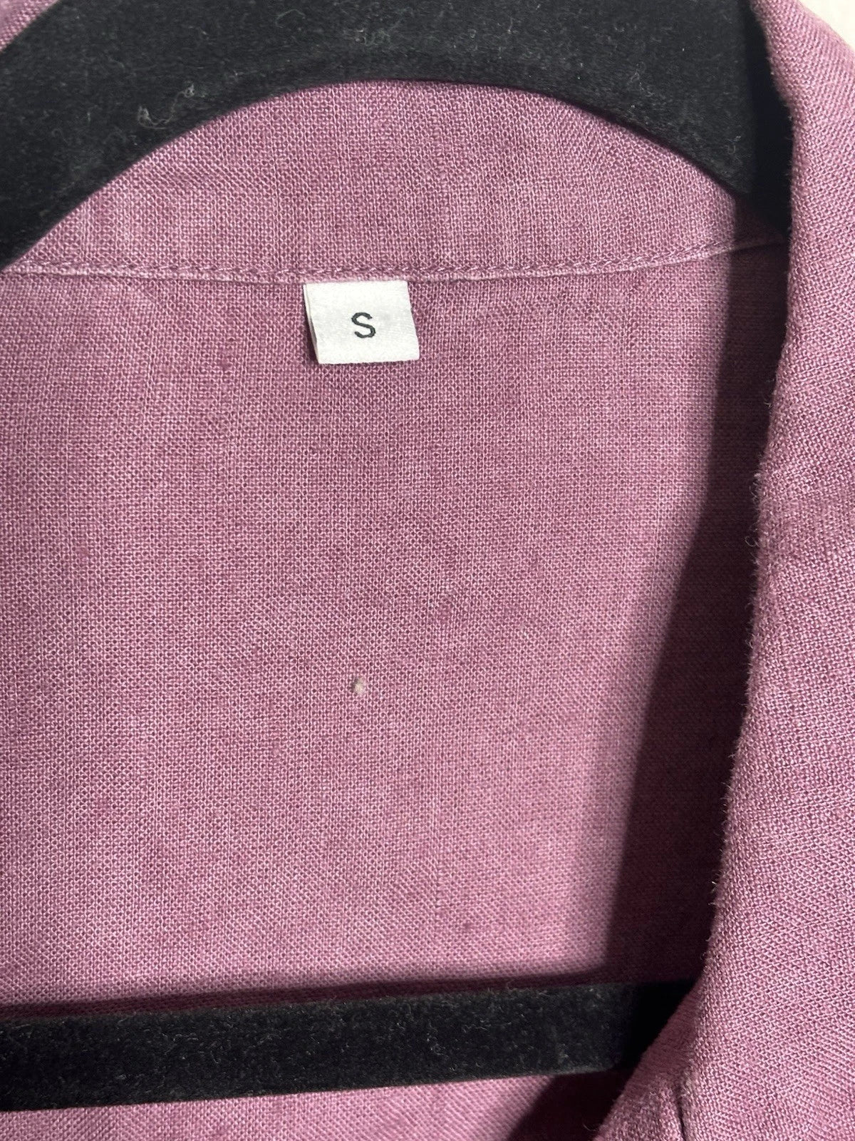 Piglet In Bed 100% Linen Pajama Set Small Purple Maeve