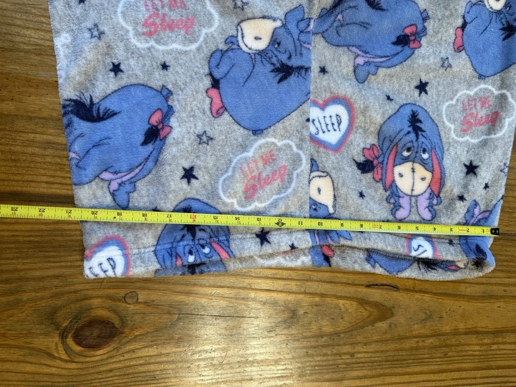 Disney 2 Piece Women’s Fuzzy Pajamas Eeyore Winnie The Pooh Size 2X Let Me Sleep