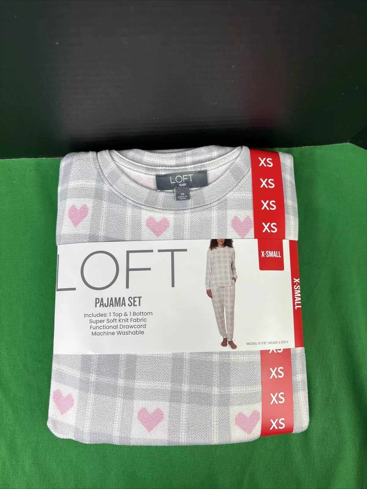 LOFT Women's 2-Piece Pajama Set Size XS Grey