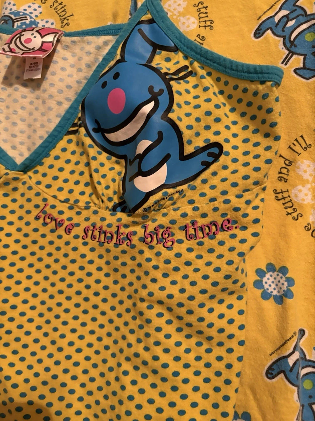 Vintage It’s Happy Bunny 100% Cotton Cami & Capri Pajama Set L/XL