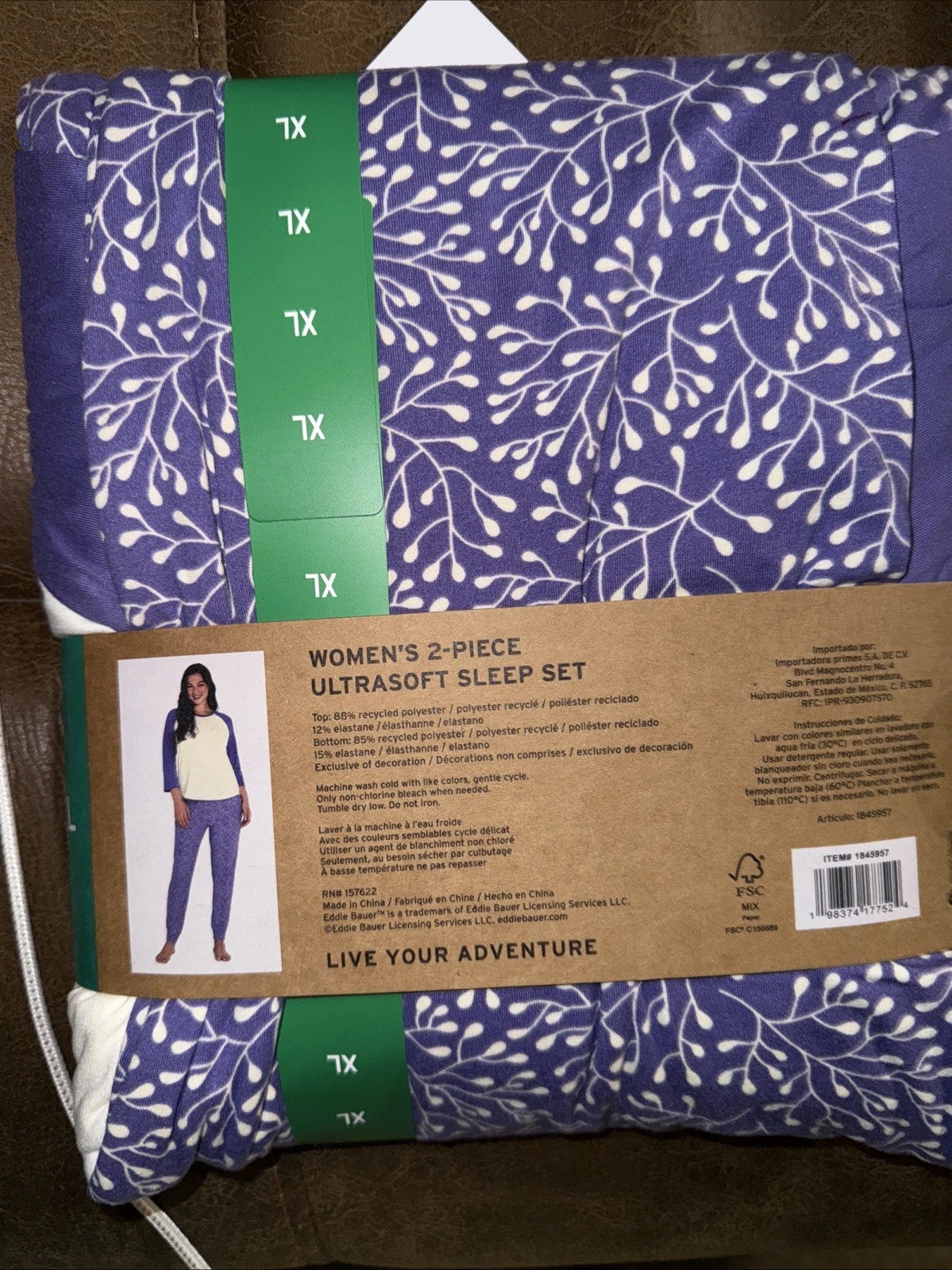 NWT  XL. Eddie Bauer Ladies’ 2-piece Ultra soft Extra Large  Sleep Set