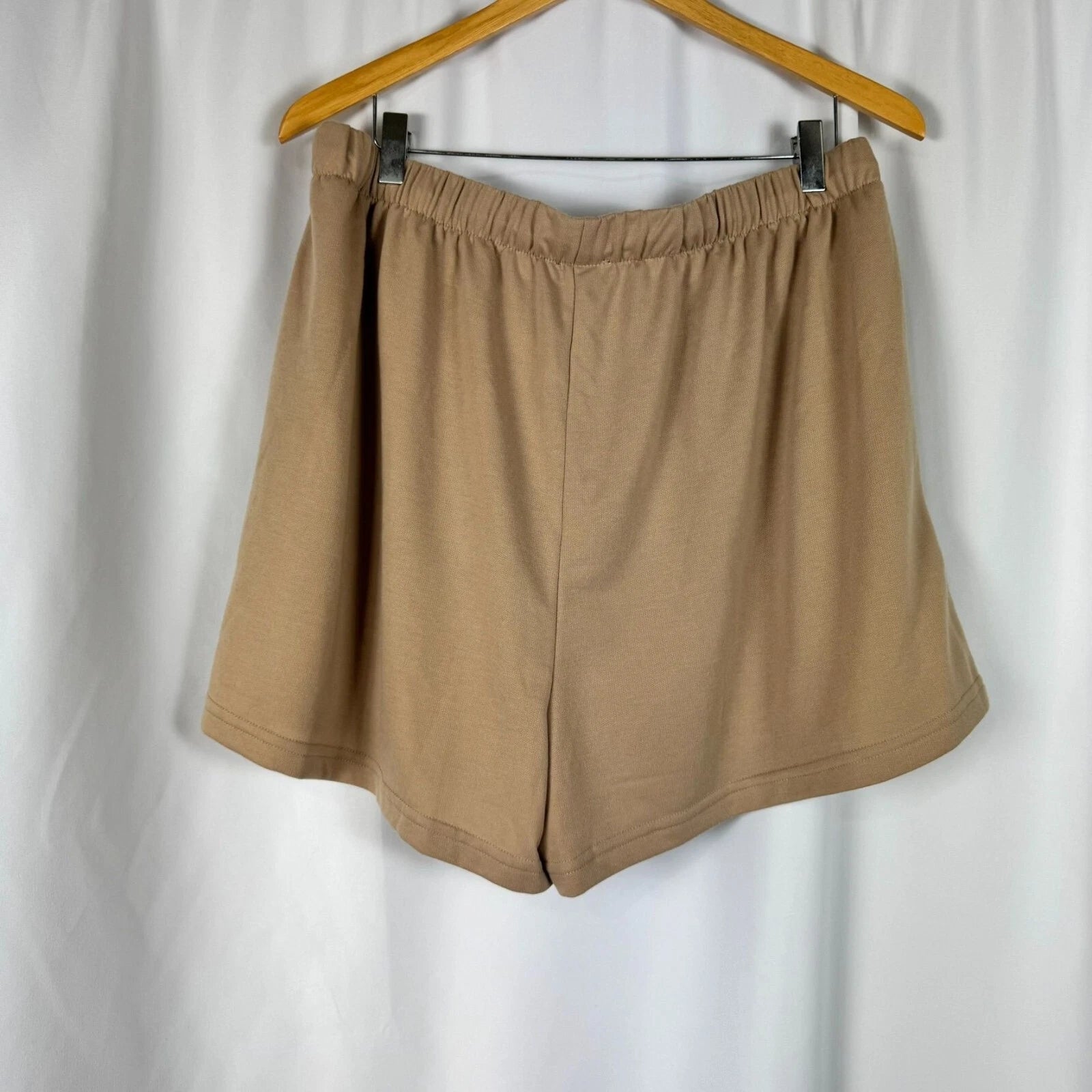 NYDJ Tan Terry Lounge Set Tank Top Shorts 2 Piece Comfort Loungewear L/XL