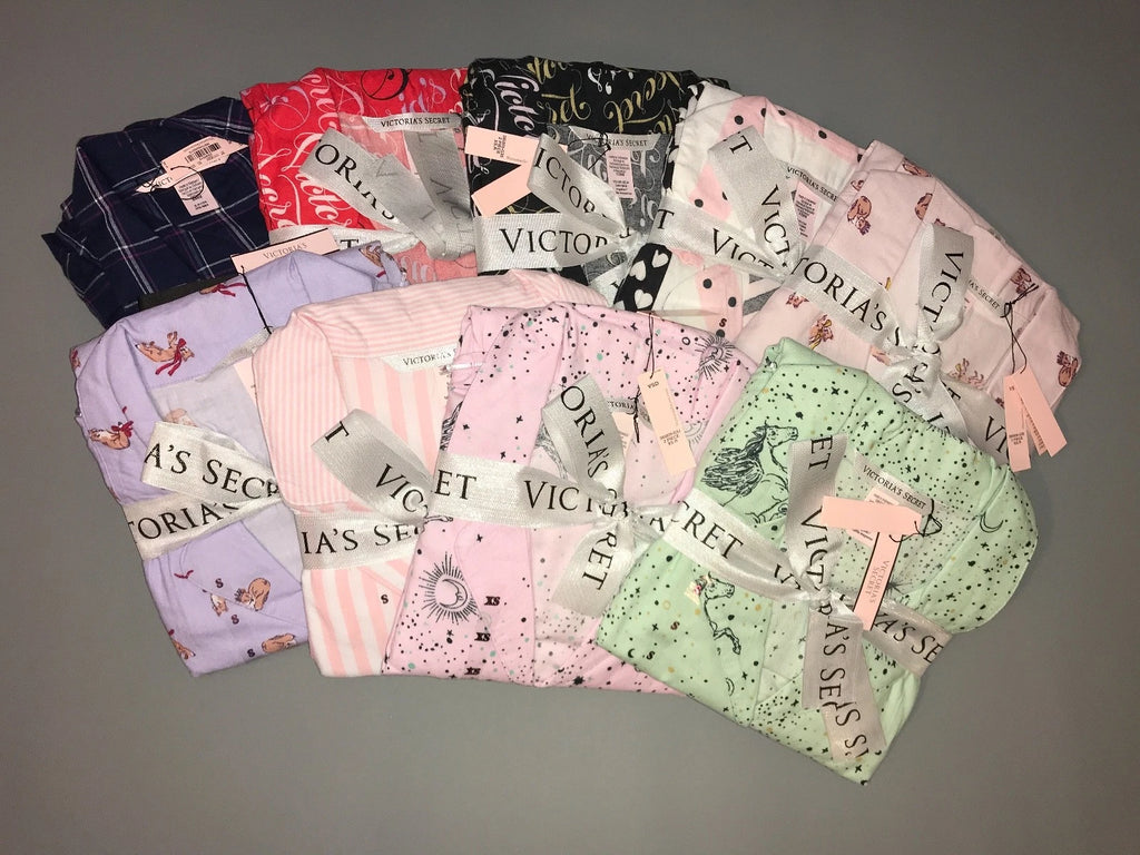 New NIP Victoria's Secret The Flannel 2pc Pajama Set PJ XS, S, M, L