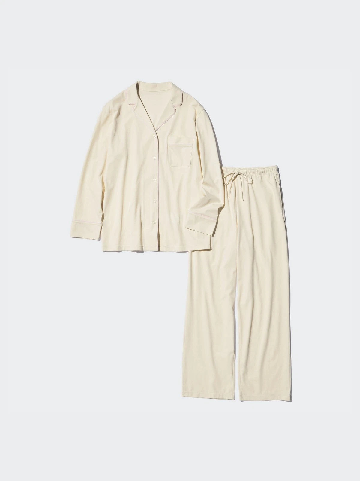 UNIQLO AIRism Cotton Long Pajama Set Dry Cool Touch Sleepwear XS-3XL 3Colors