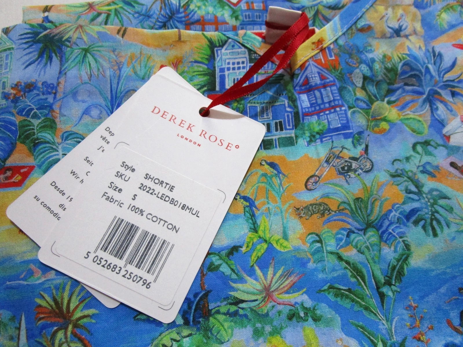 DEREK ROSE WOMENS CAMI PJ SET - SMALL - 100% COTTON - RRP. £175 - LEDBURY PJS