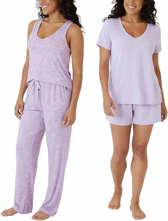 NWT Eddie Bauer Women's 4 Piece Pajama Sleep Set Orchid Size M $60 11HL414