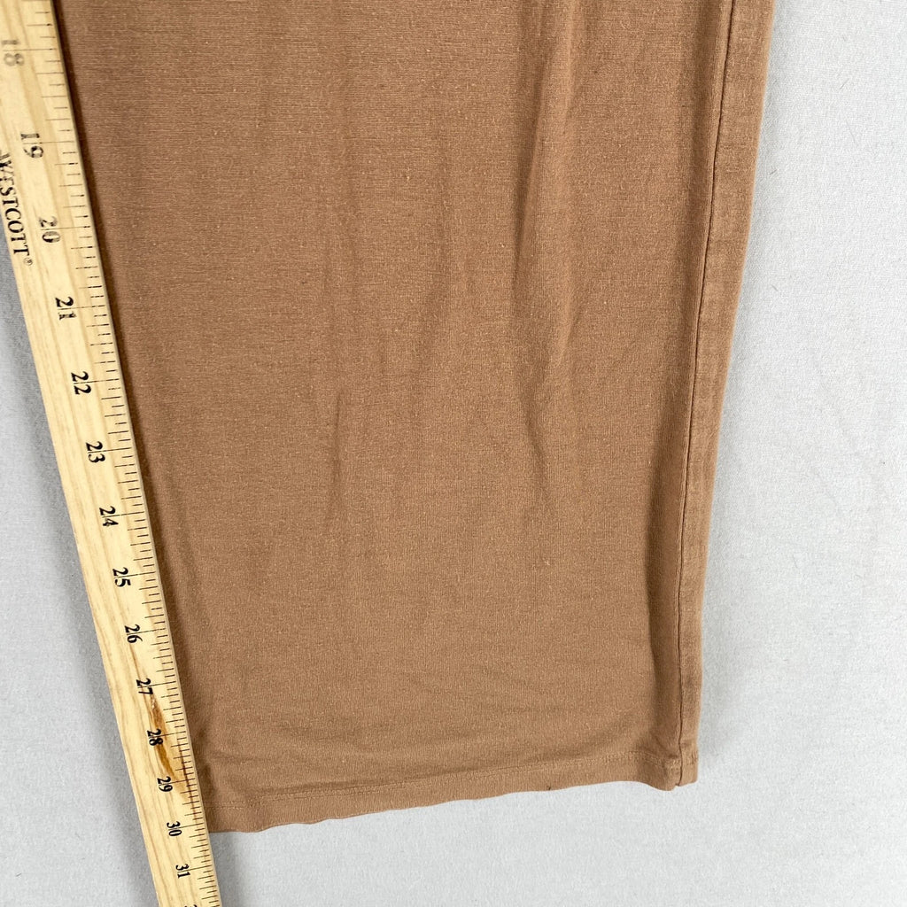 Nuuds Pajama Set Top & Pants Womens Size XS Brown Crewneck Pull On Bottoms