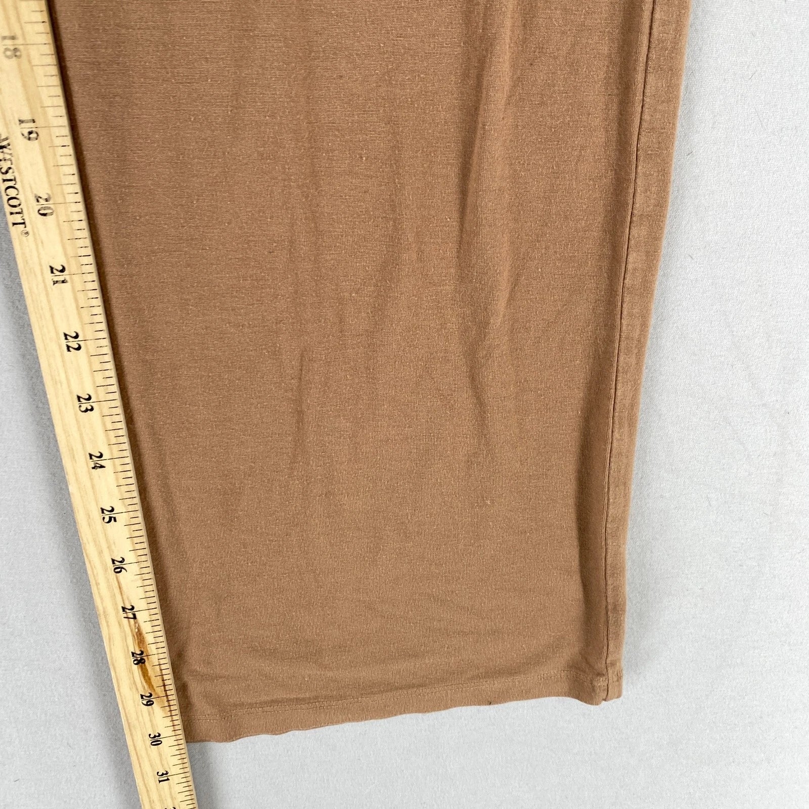 Nuuds Pajama Set Top & Pants Womens Size XS Brown Crewneck Pull On Bottoms