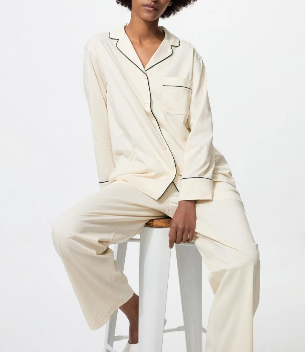 UNIQLO AIRism Cotton Long Pajama Set Dry Cool Touch Sleepwear XS-3XL 3Colors