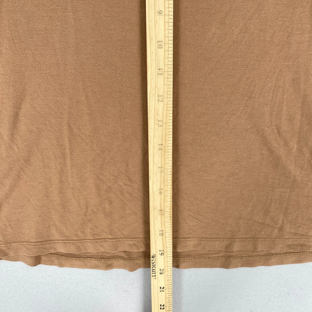 Nuuds Pajama Set Top & Pants Womens Size XS Brown Crewneck Pull On Bottoms