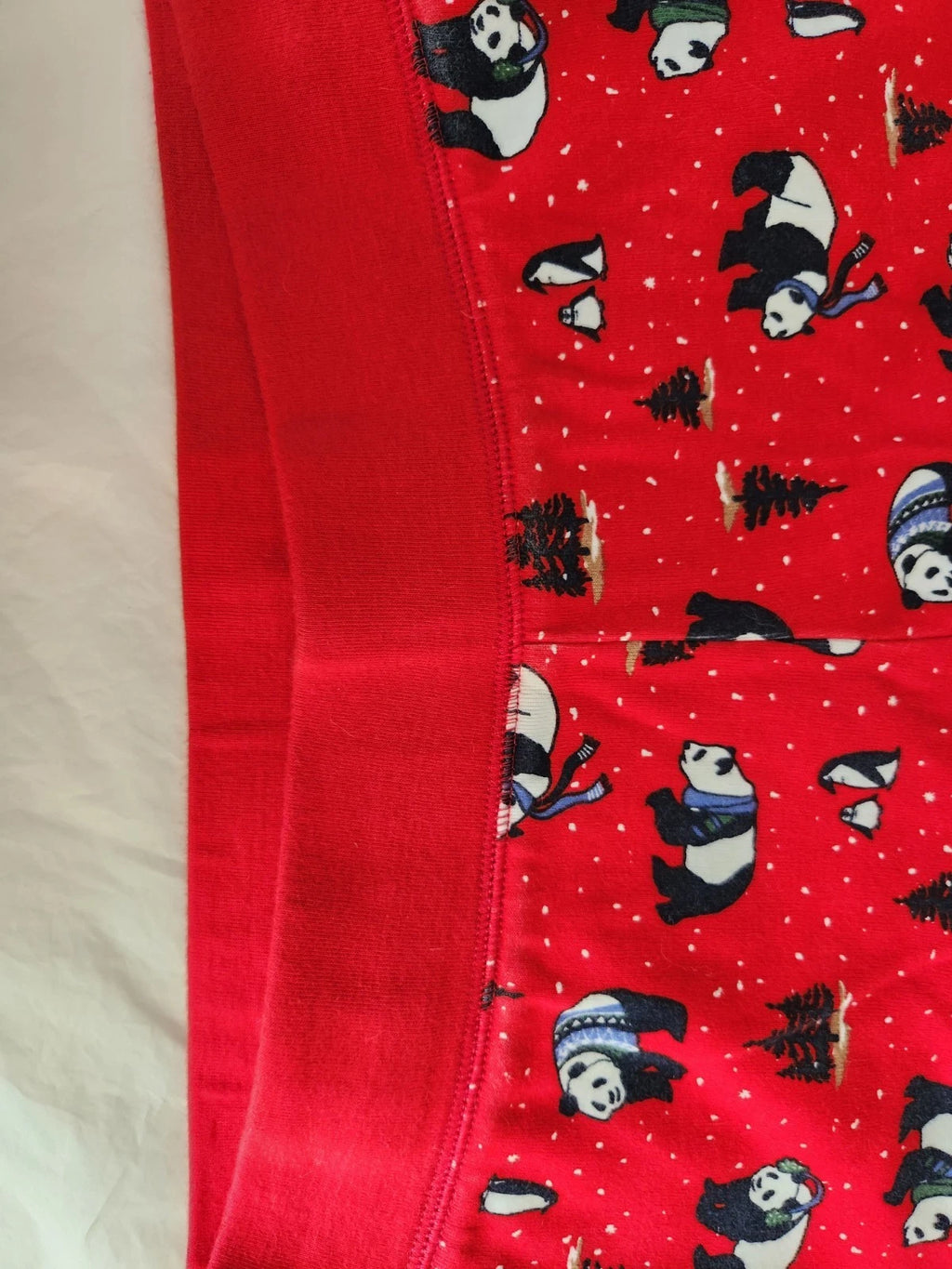 Red Panda Bear 100% Cotton 2pc PJ Winter Cozy Women's Medium Long Sleeve Stretch