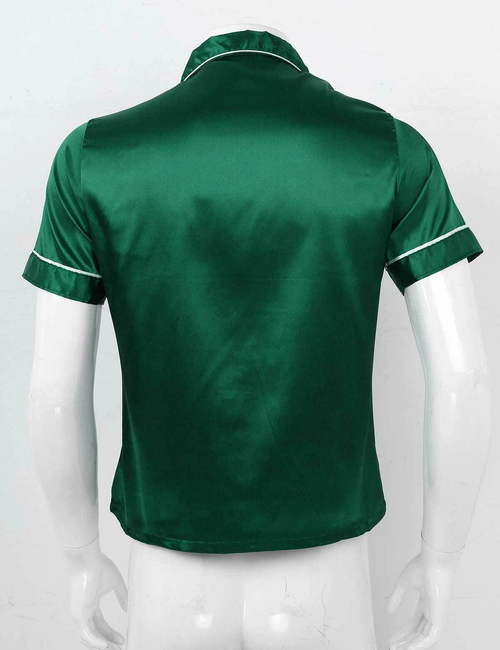 Mens Satin Nightwear Two Piece Pyjamas Pajamas Set Loungewear L-3XL-