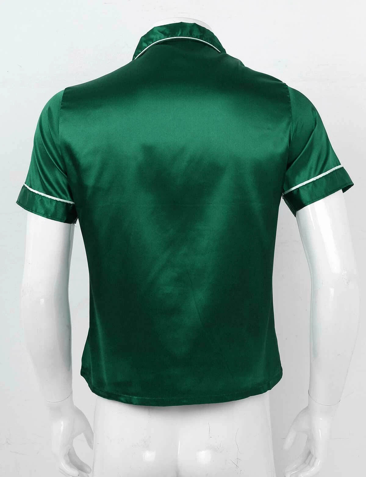 Mens Satin Nightwear Two Piece Pyjamas Pajamas Set Loungewear L-3XL-