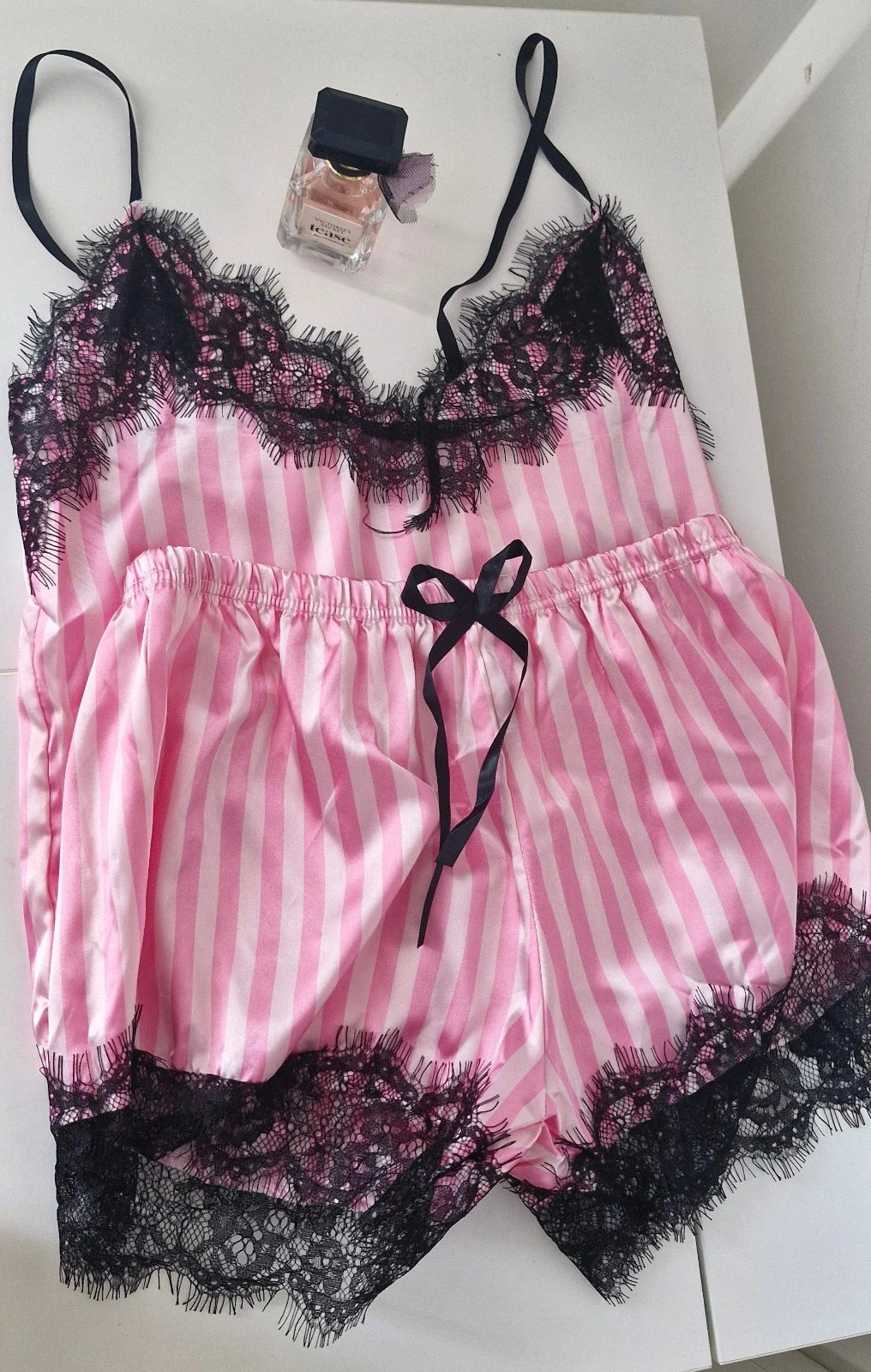 Sexy lace pink short pyjama set UK  VICTORIA’S ’s SECRET inspired SIZE M