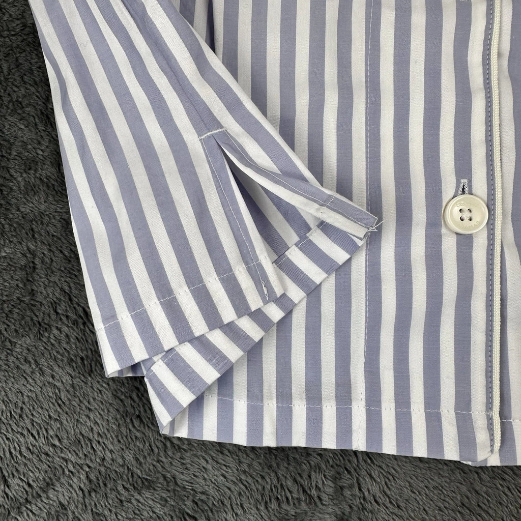 Bed Head 2pc Pajama Set Size Medium Blue Stripe Relax Fit Long Sleeve Women NWT
