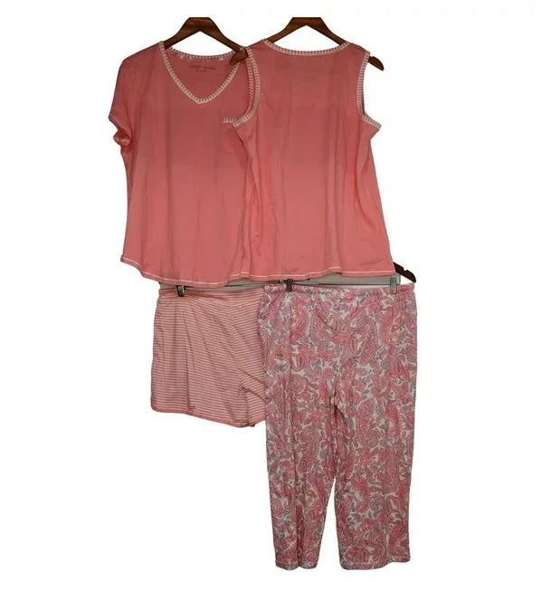 Carole Hochman Women's Capri Pajamas Sets, Extra Small (4-6)
