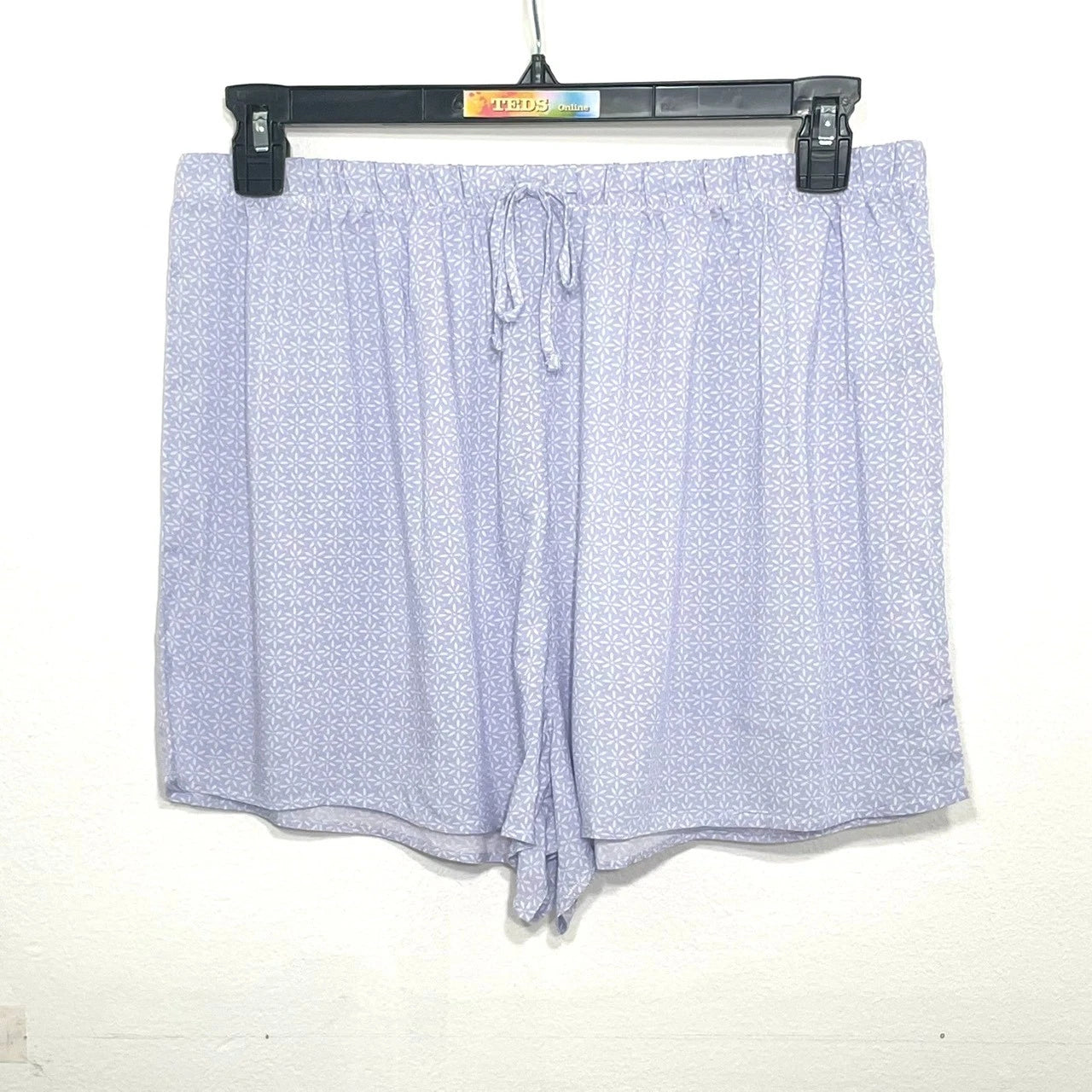 NWT Splendid Womens XL 3-Piece Robe, Tank Top & Shorts Sleep Set Petal Dot Geo