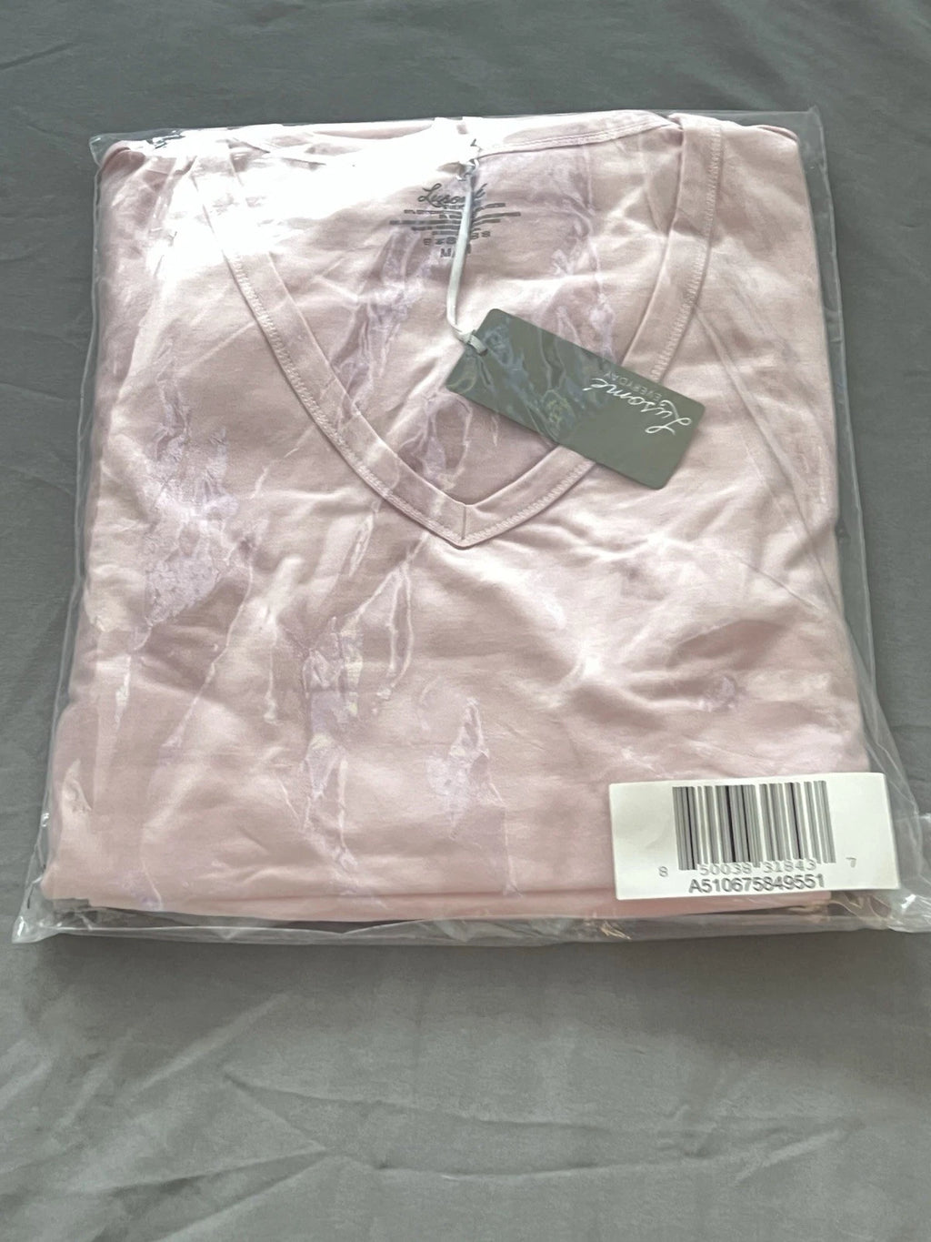 Lusome Everyday V-neck Top and Joggers Pajama Set Pink  - Medium