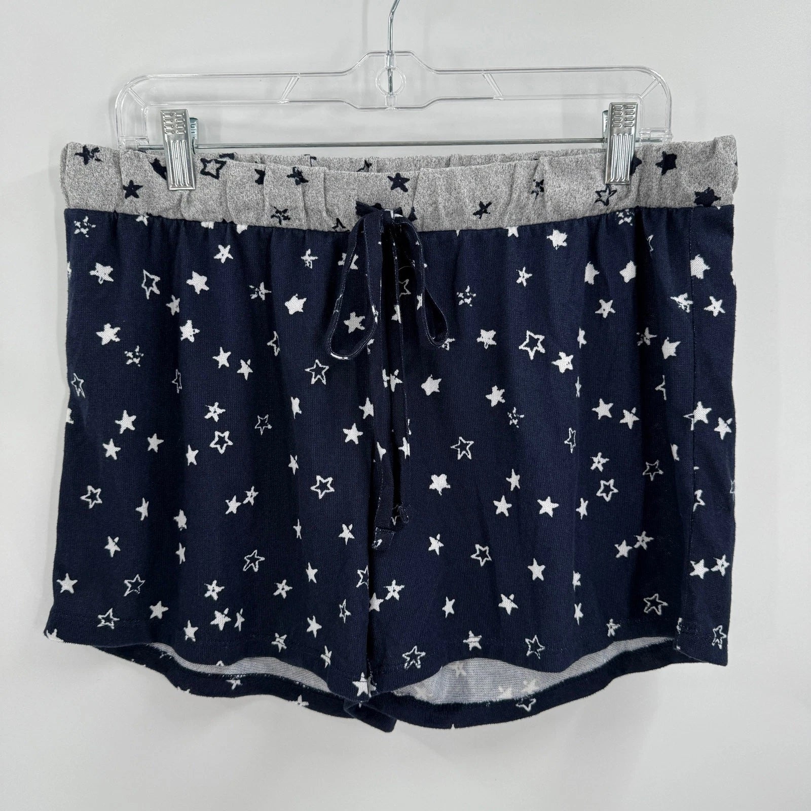 Lucky Brand Blue Gray Star Print Tank Shorts Sleepwear Set Women's Size Medium