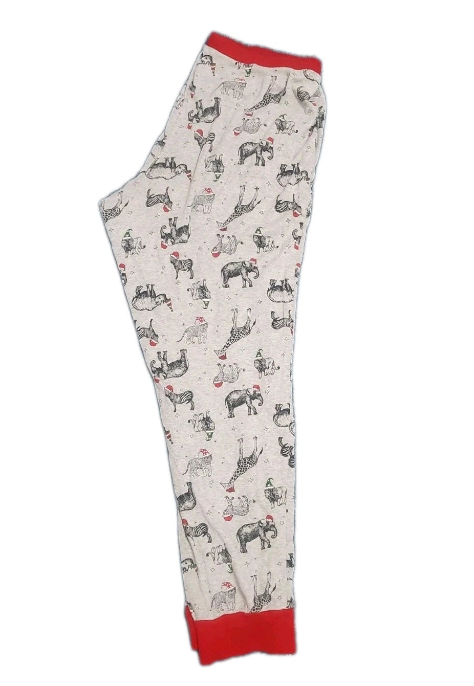 WONDERSHOP Pajama Set Women  "Feeling Festive" Safari Animals Xmas Large 2pc