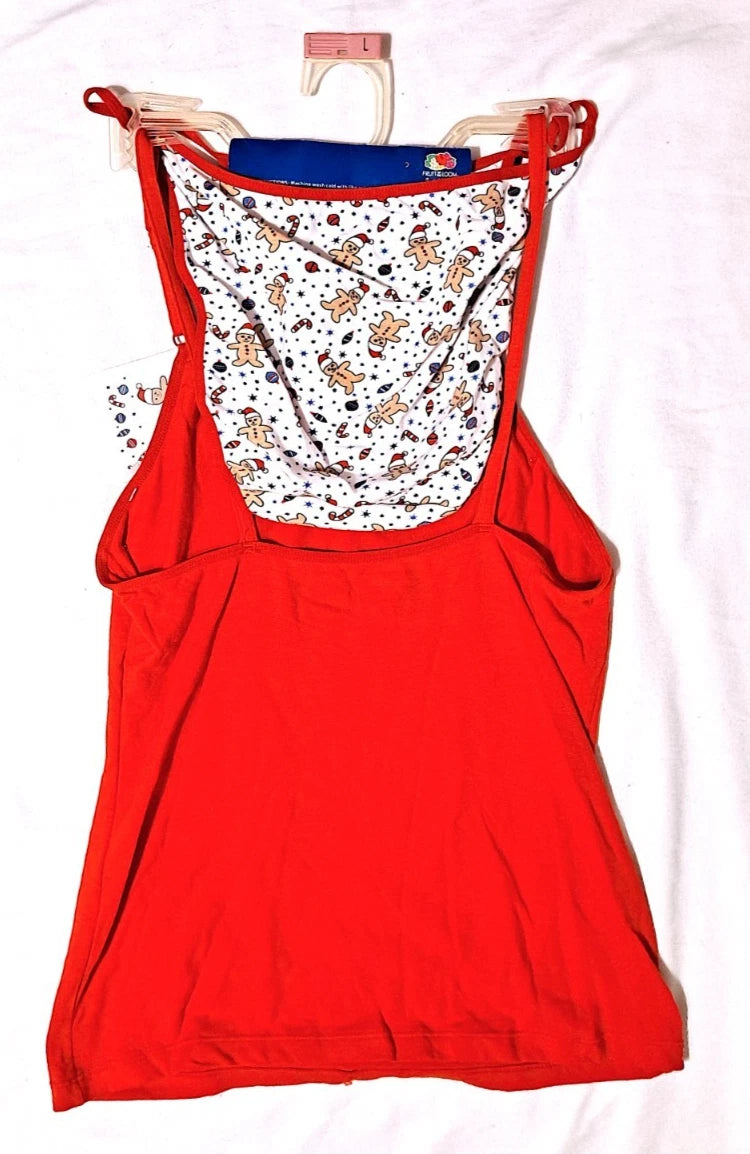 NWT Fruit of the Loom Christmas Intimates Fun Outfit - Size Large