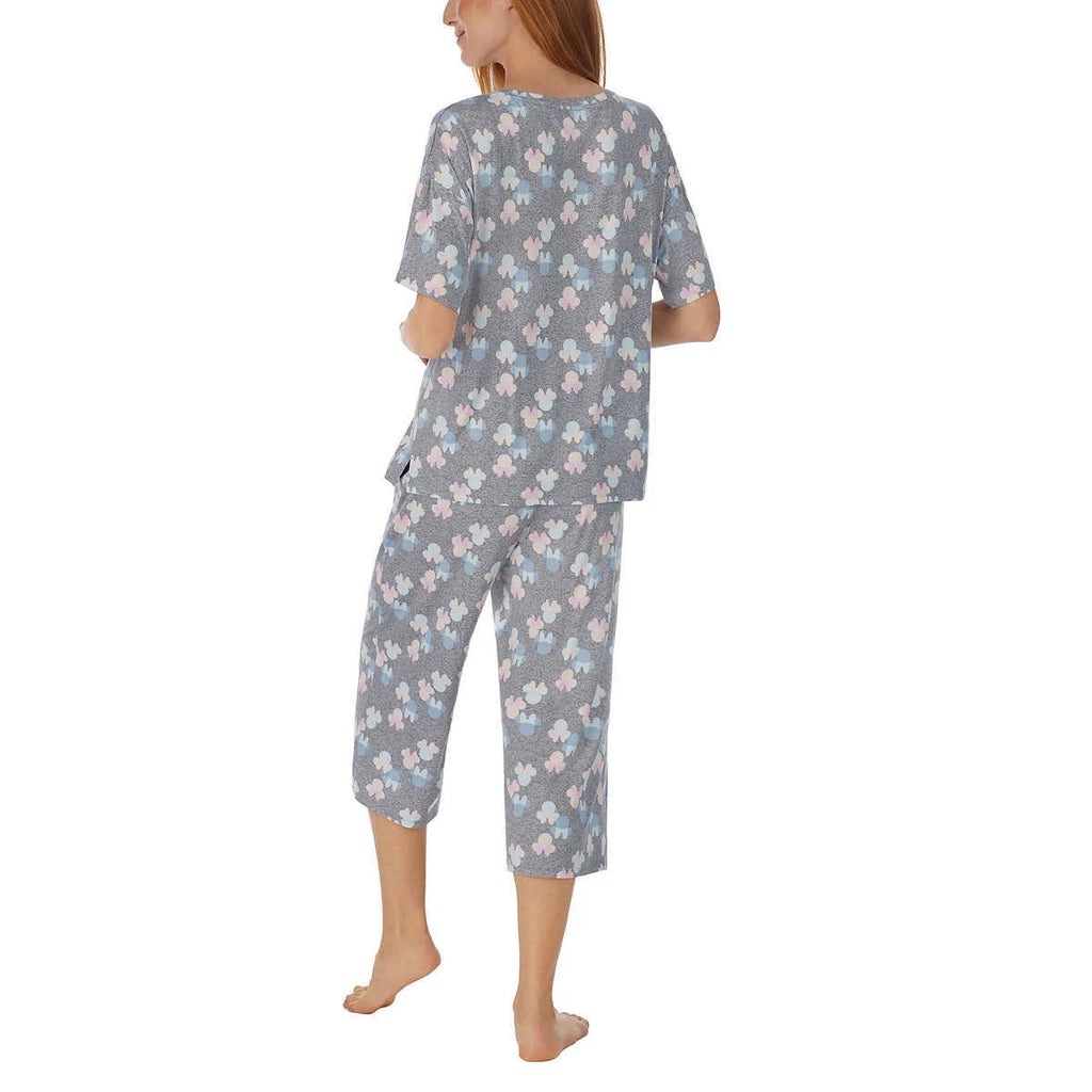 Disney Womens 2 Piece Capri Pajama Set