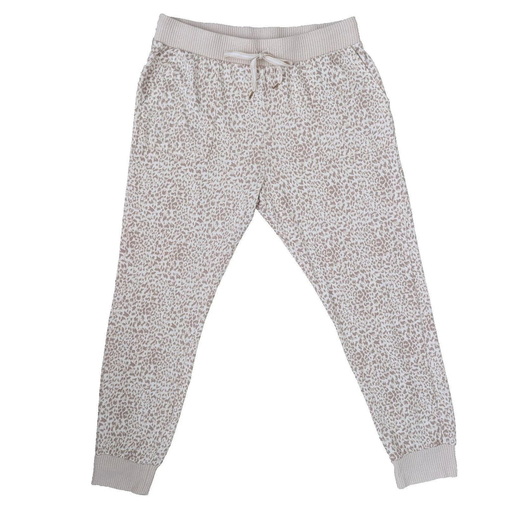 Honeydew 2-Piece Long Sleeve Jogger Pajama Set Womens Large Leopard Animal Print