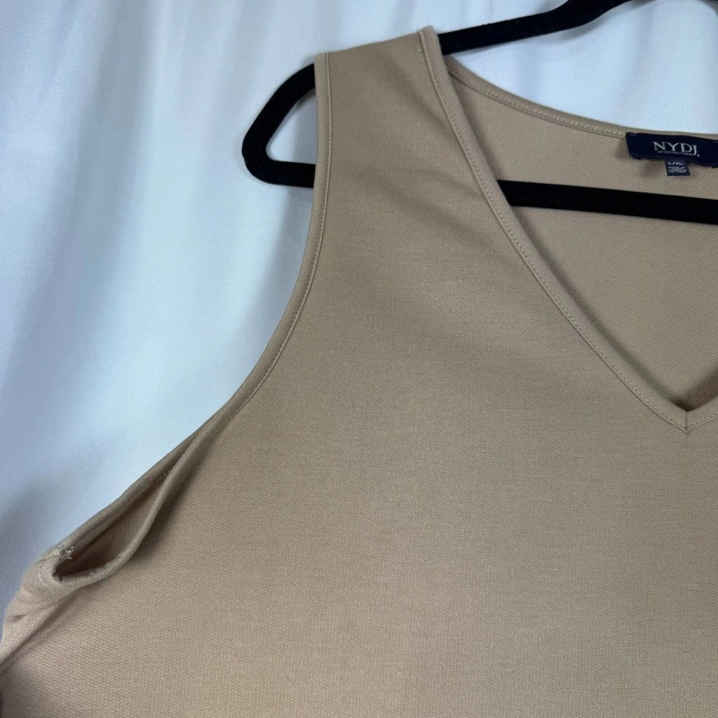 NYDJ Tan Terry Lounge Set Tank Top Shorts 2 Piece Comfort Loungewear L/XL