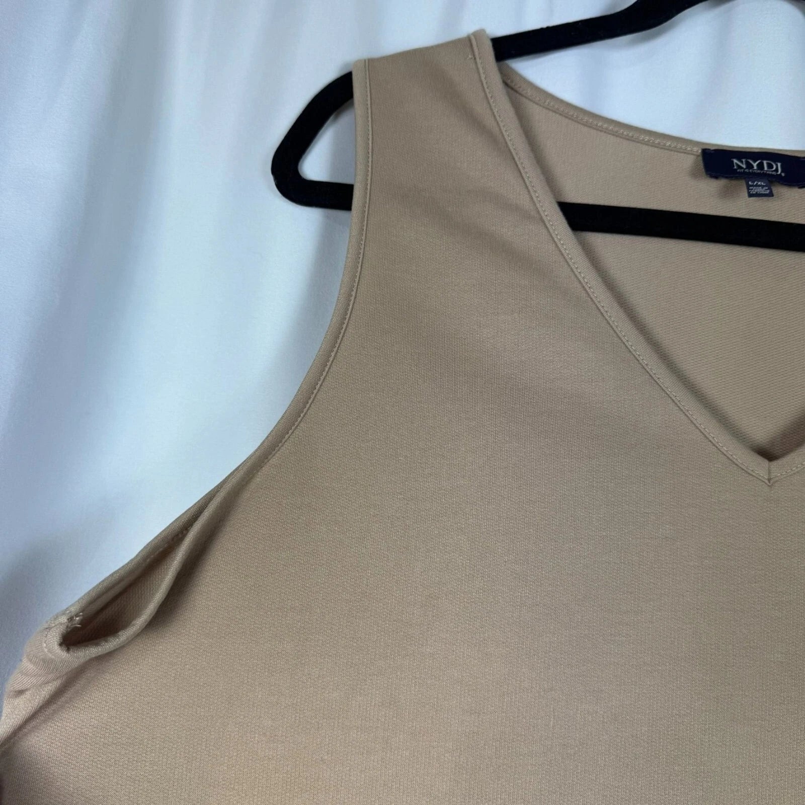 NYDJ Tan Terry Lounge Set Tank Top Shorts 2 Piece Comfort Loungewear L/XL