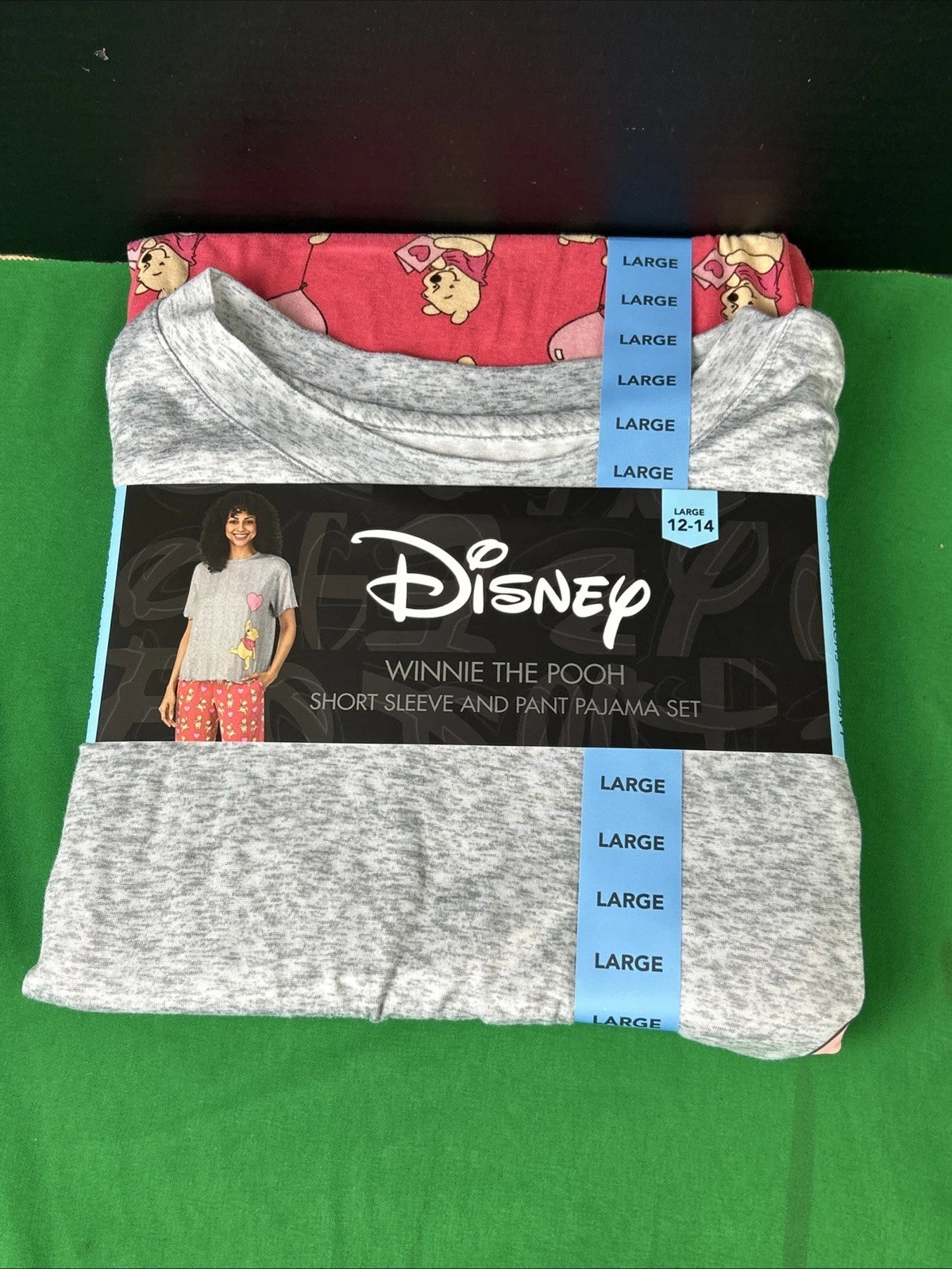 Winnie the Pooh Women's Short Sleeve and Pant Pajama Set Size L