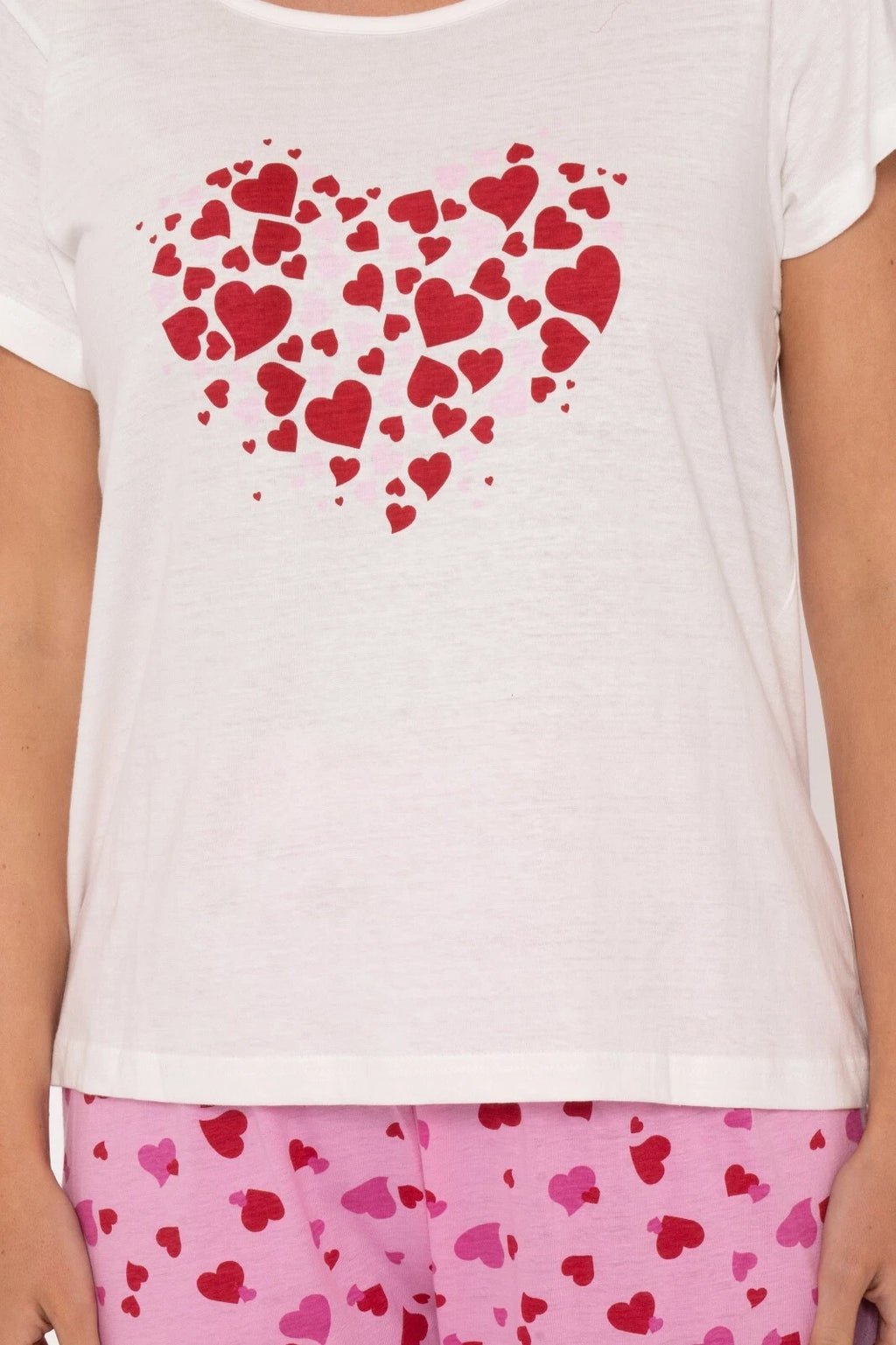 Suzy & Me Ladies 100% Cotton Jersey Crop Leg Pyjama