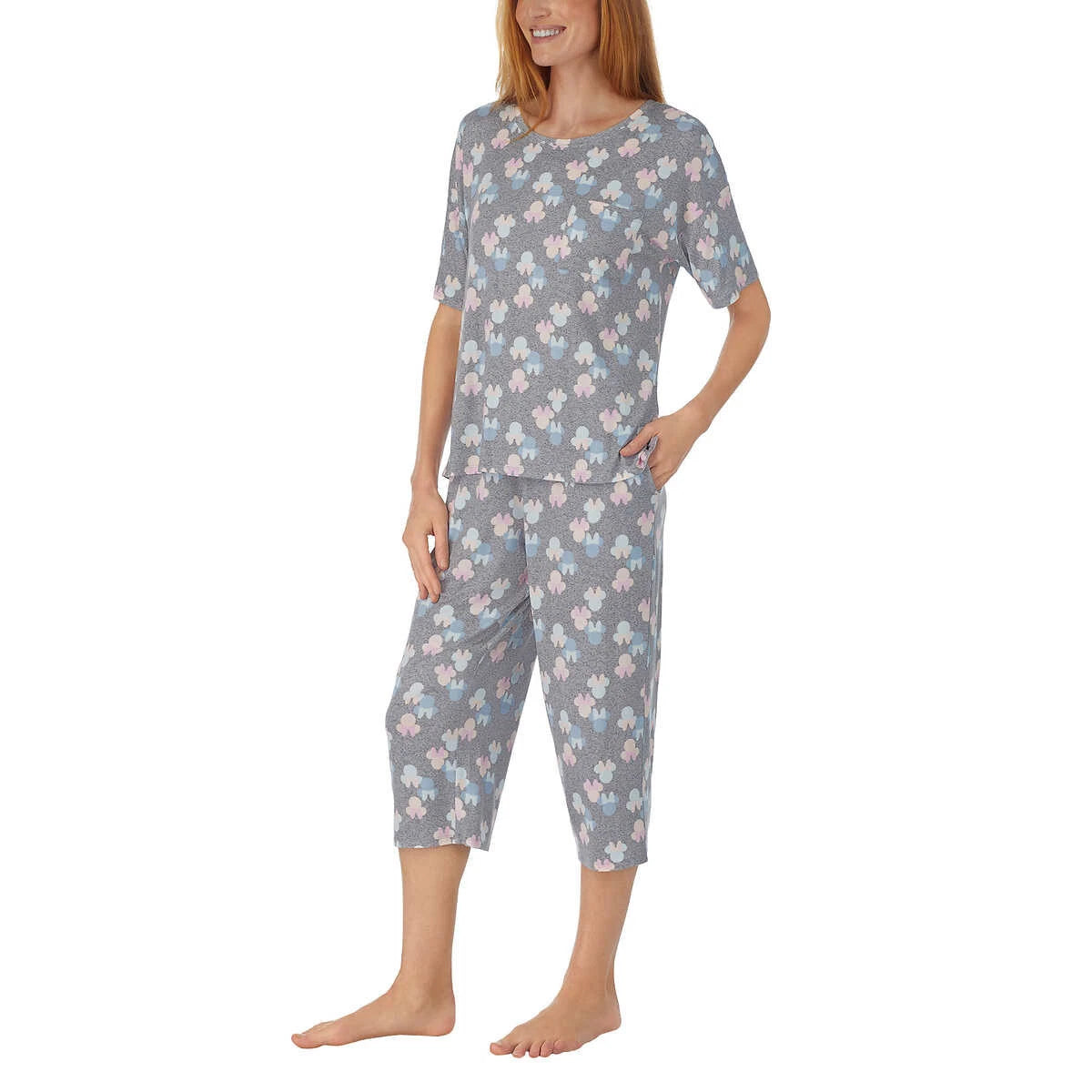 Disney Womens 2 Piece Capri Pajama Set