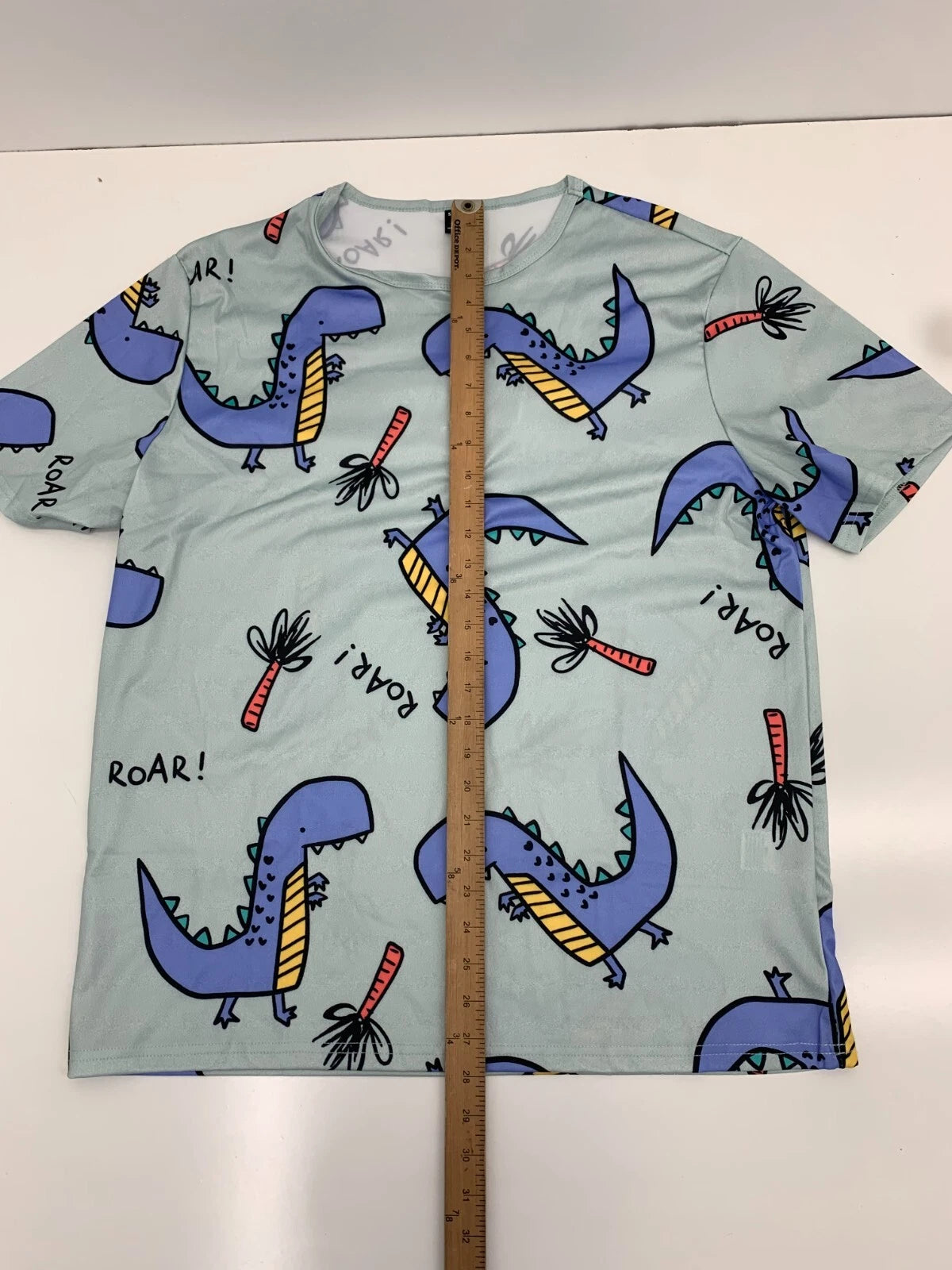 Shein Womens Green Dinosaur Print Pajama Set Size XL
