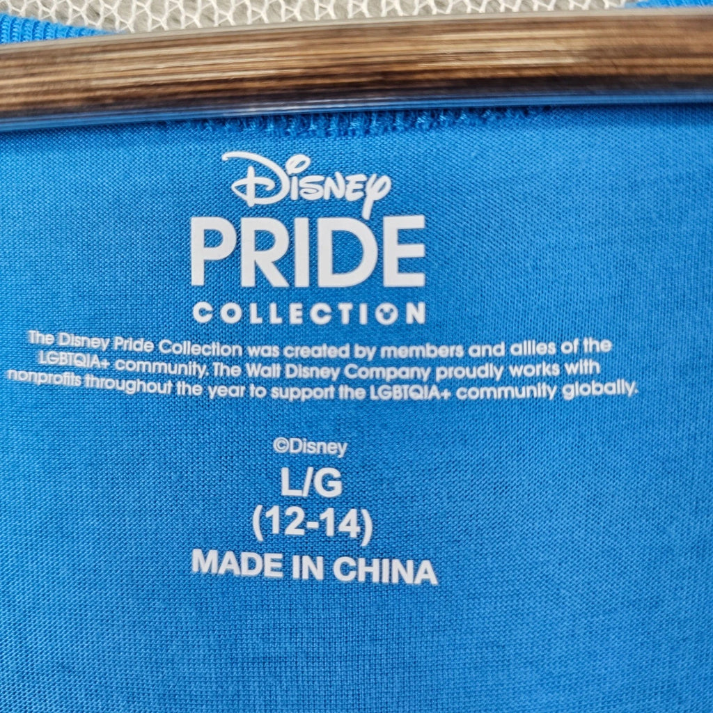 Disney Pride Stitch Pajama Set Tank Top Shorts Hoodie Blue L/G XL Sleepwear Set
