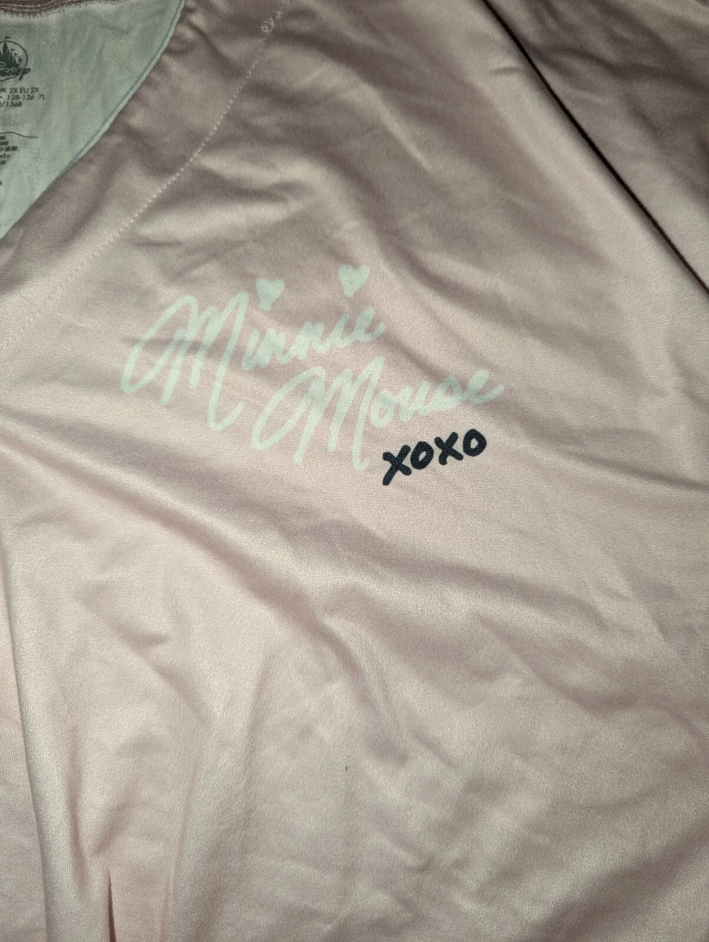 Disney Pink Minnie Mouse Pajama Set 2X- Very Good(See Photos)