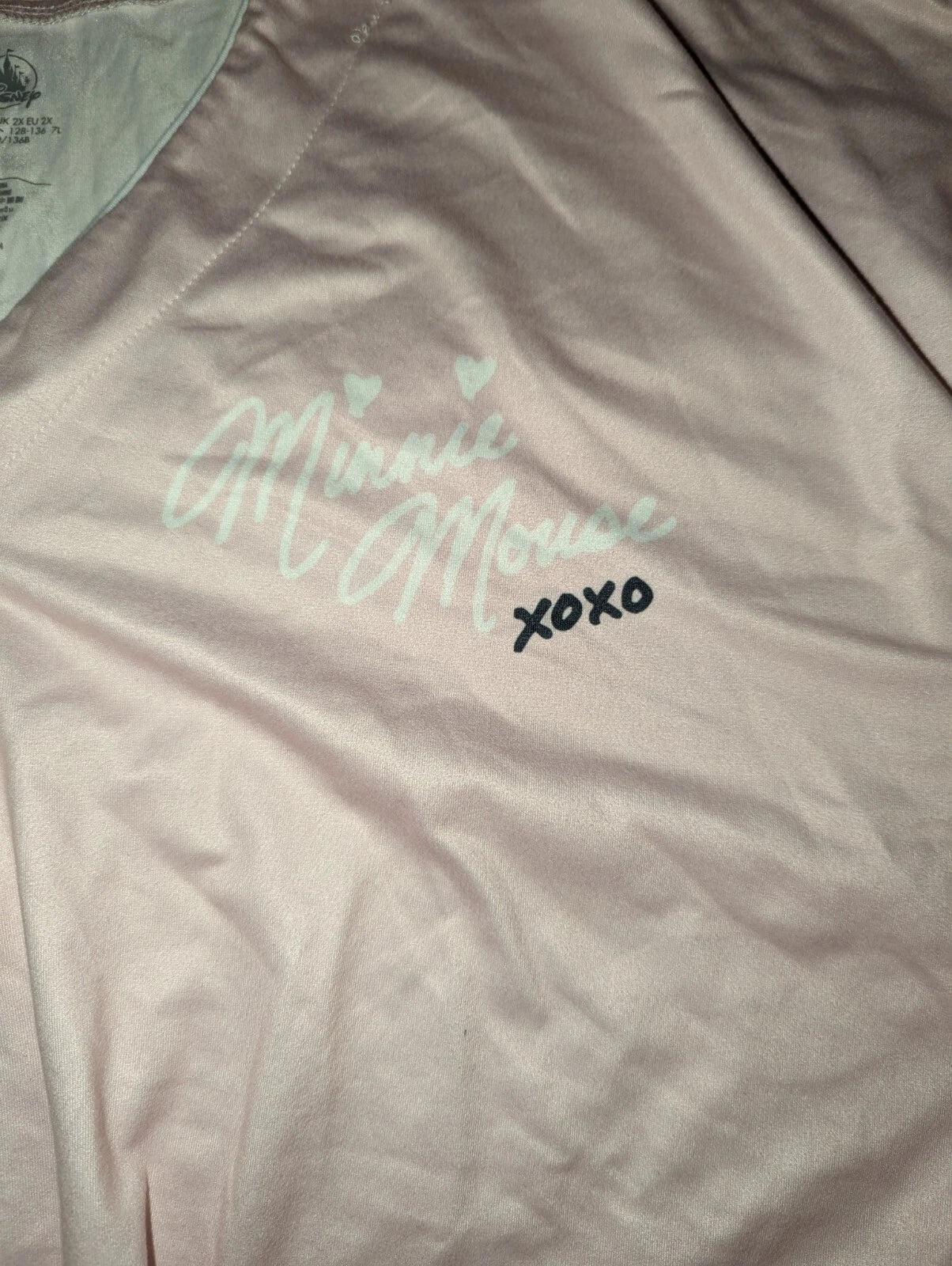 Disney Pink Minnie Mouse Pajama Set 2X- Very Good(See Photos)