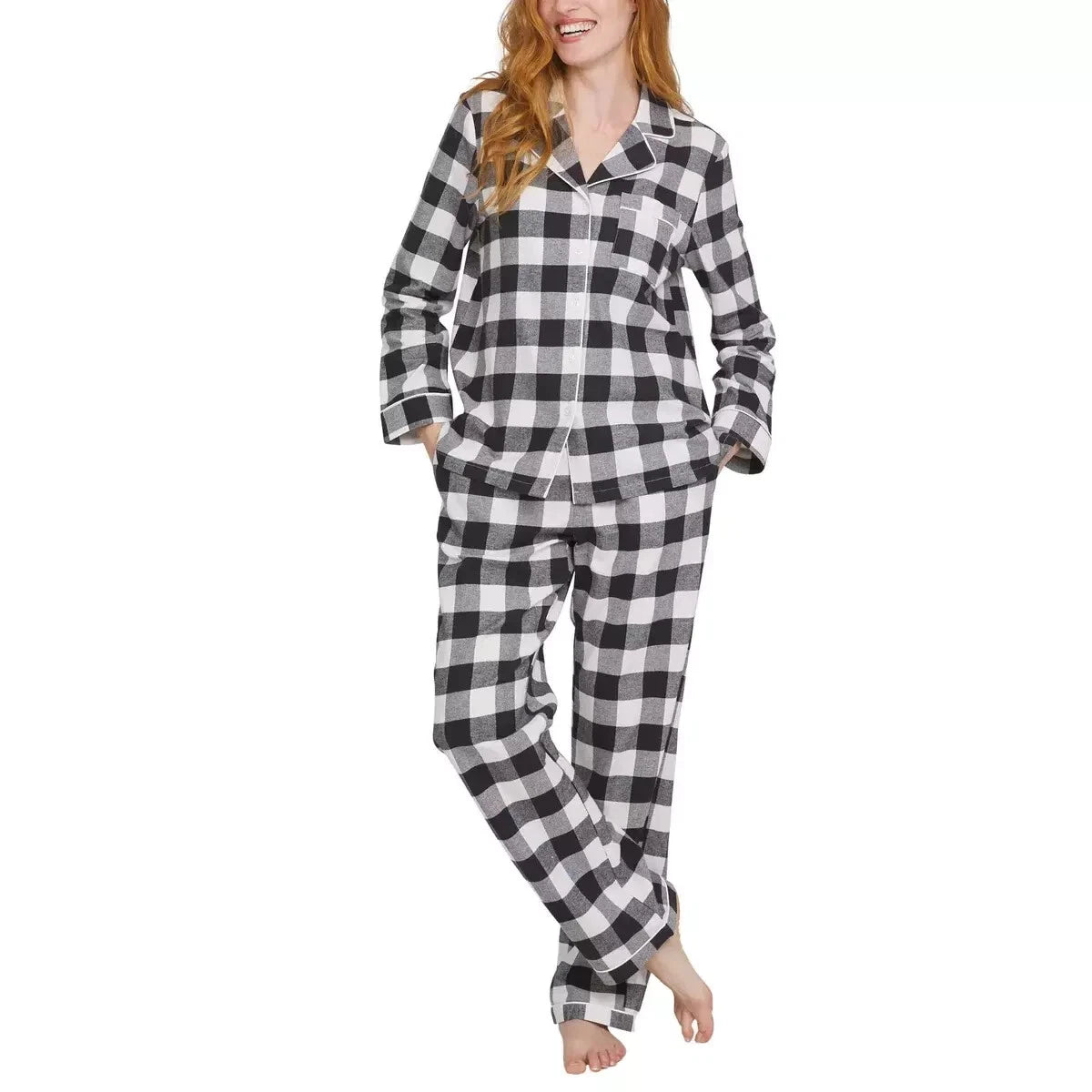 Lands' End Ladies' Flannel Pajama Set, 2-piece D2C9