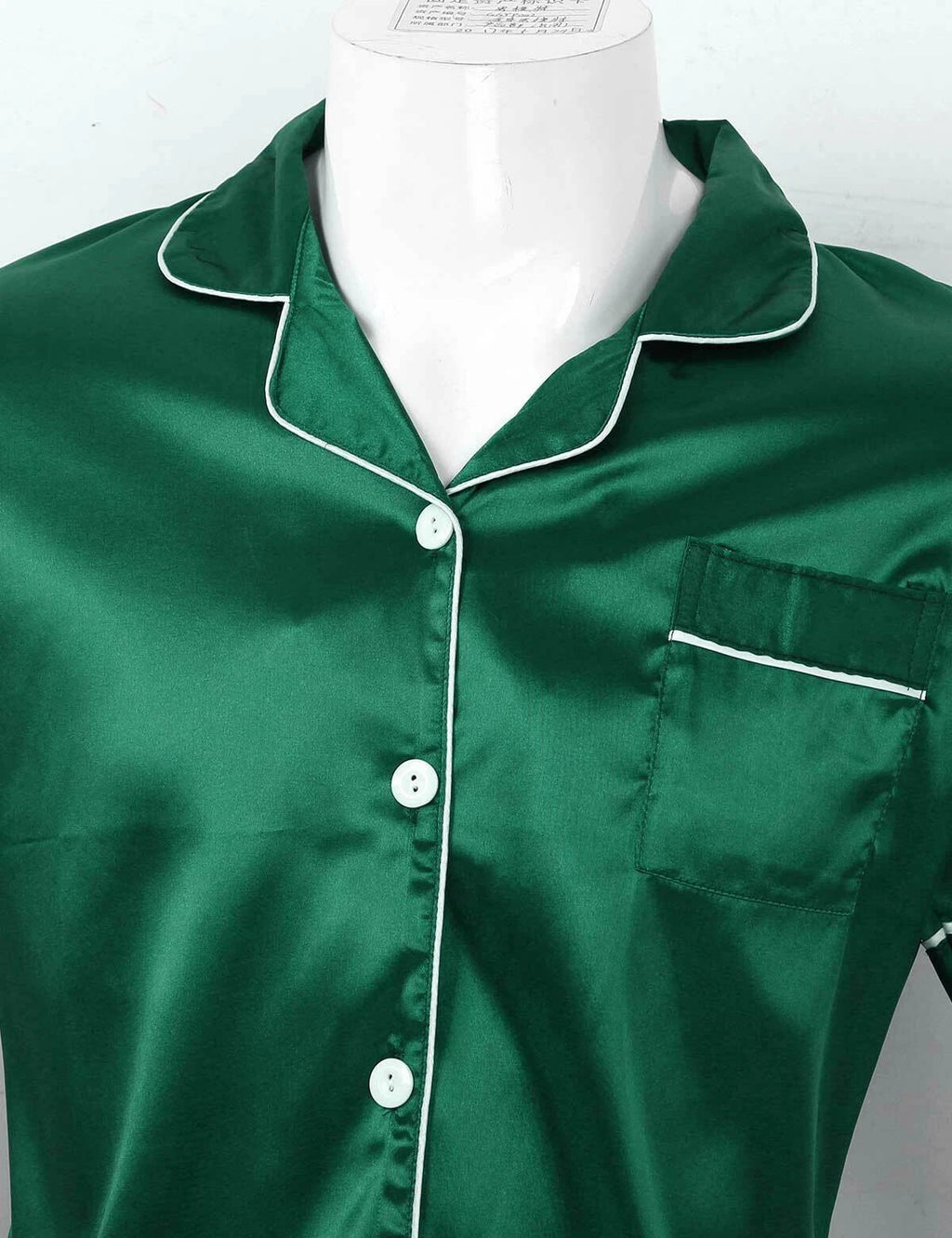 Mens Satin Nightwear Two Piece Pyjamas Pajamas Set Loungewear L-3XL-