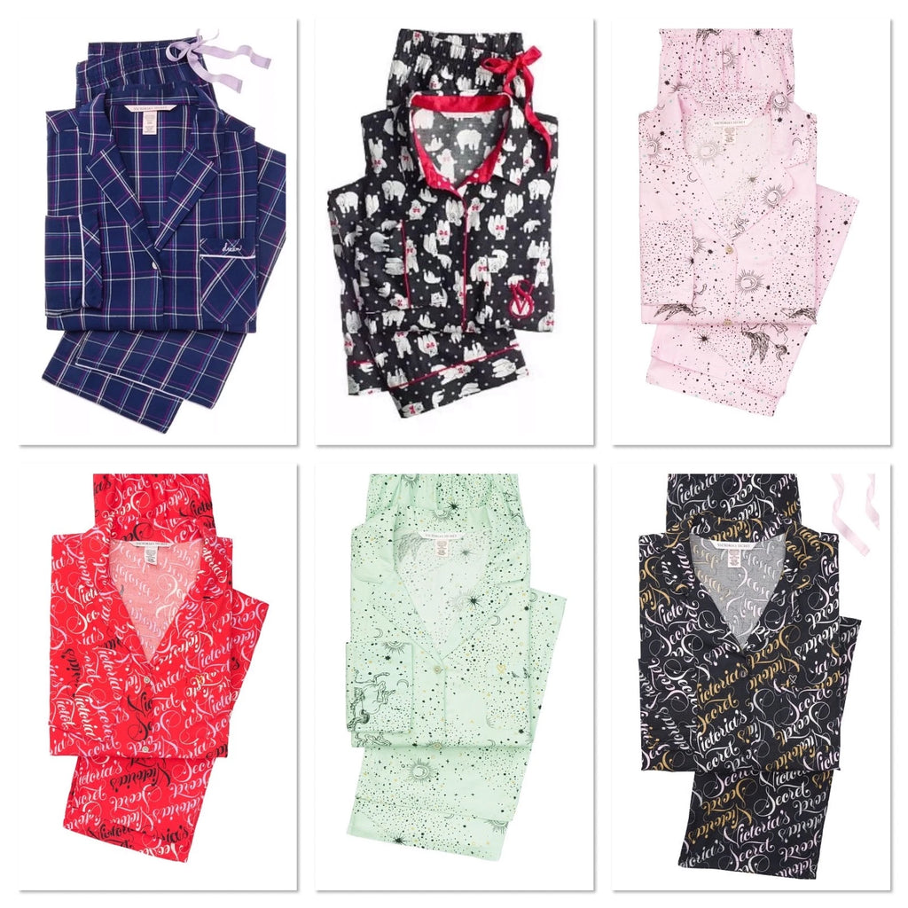 New NIP Victoria's Secret The Flannel 2pc Pajama Set PJ XS, S, M, L
