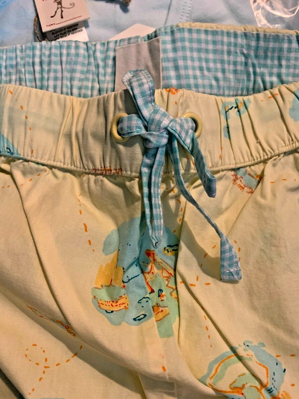 Munki Munki Road Trip Bamboo Cotton Shirt & Poplin Shorts Pajama Set Size Large