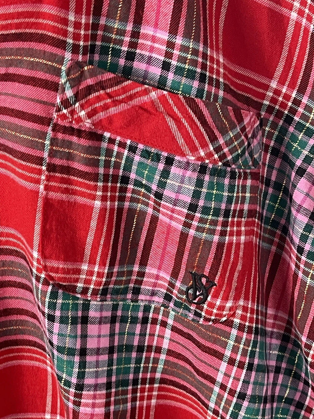 Victoria Secret- XXL Plaid 2 Piece Pajama Set (Red/Pink) Cozy Lounge Sleep