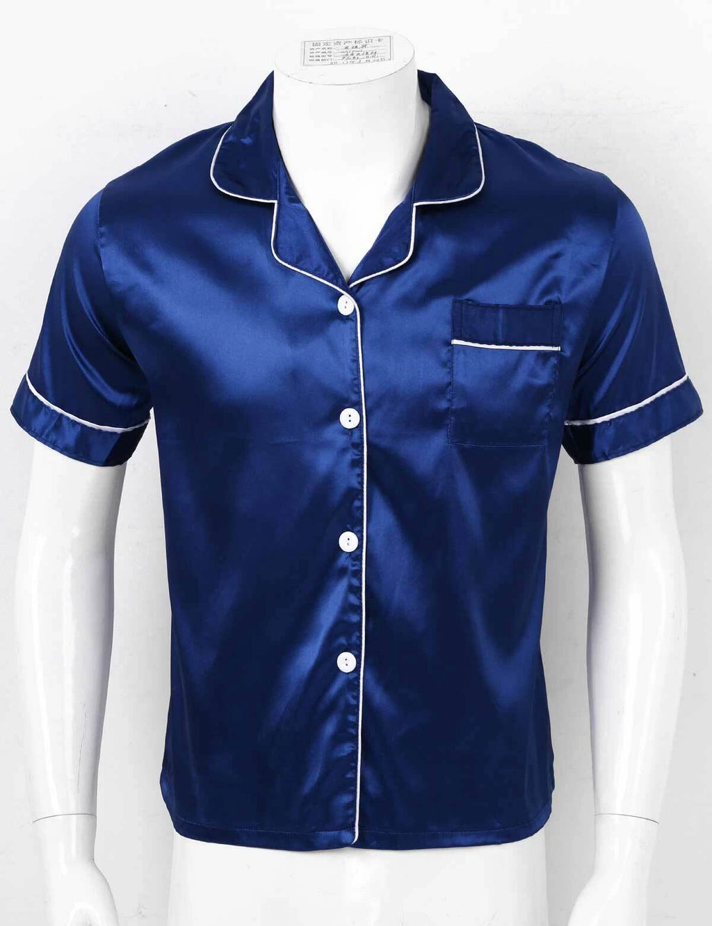 Mens Satin Nightwear Two Piece Pyjamas Pajamas Set Loungewear L-3XL-