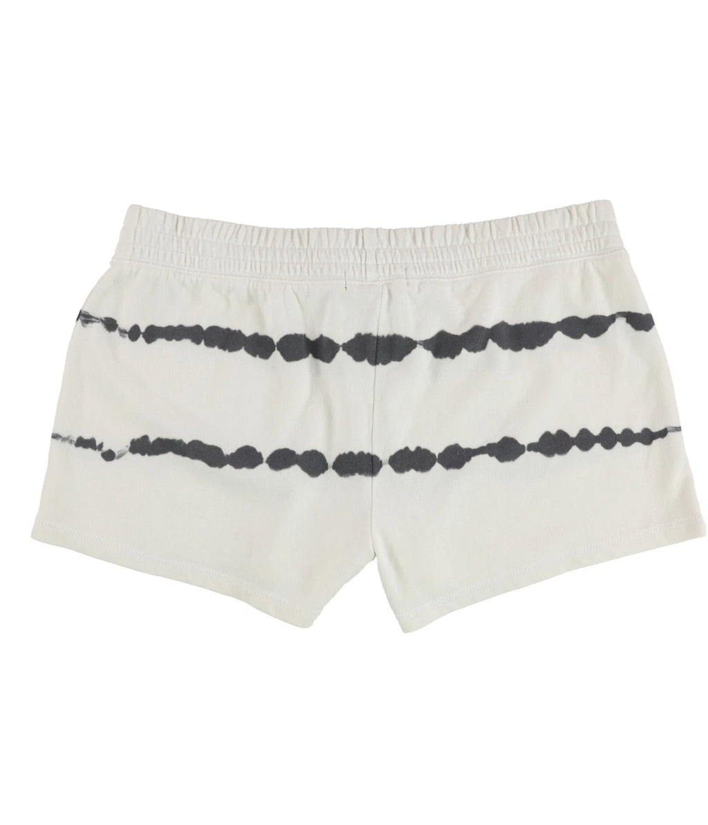 P.J. Salvage Womens 2-Tone Tye-Dye Pajama Shorts, Off-White, Small